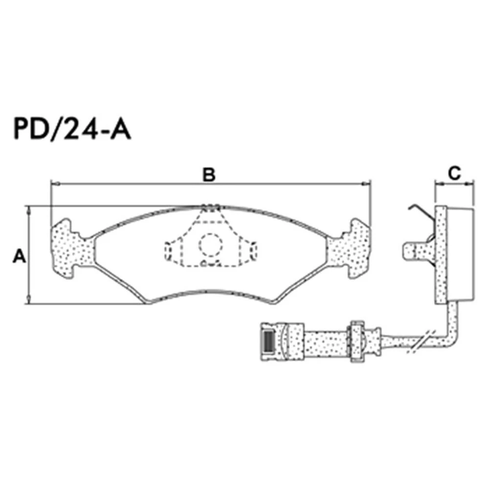 PASTILHA DE FREIO DIANTEIRA FRAS-LE - PD/24-A