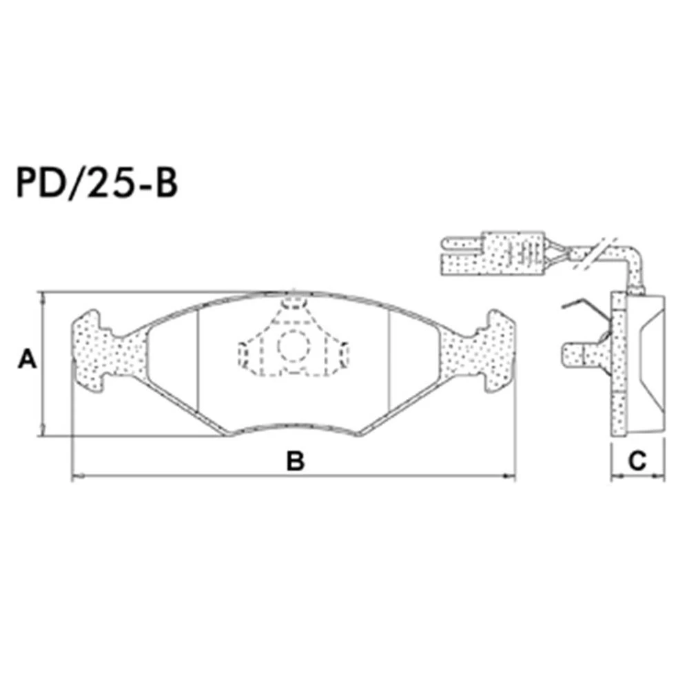 PASTILHA DE FREIO DIANTEIRA FRAS-LE - PD/25-B